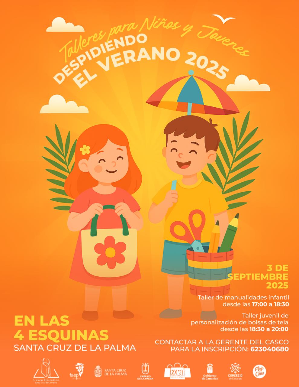 Santa Cruz de La Palma despide el verano con talleres para niños/as y jóvenes
